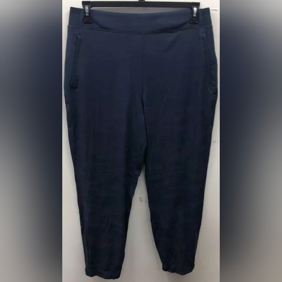 Athleta Pants - Athleta Textured Ankle Navy Work Pants Joggers Size 14 MSRP $99